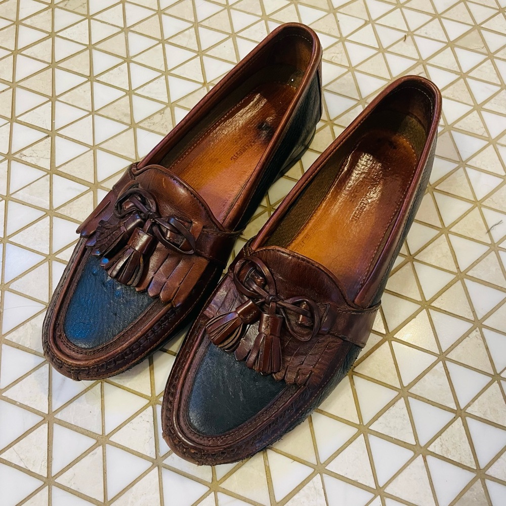Johnston & Murphy Aragon Kiltie Tassel Loafers Men’s 9.5 Black/Mahogany